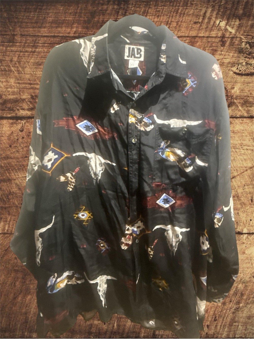 Vintage Jab Silk Western Blouse